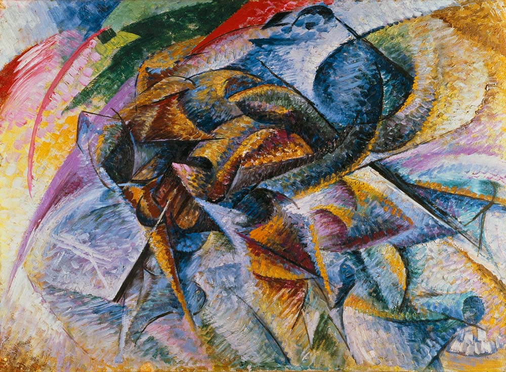 Dynamique d'un cycliste. à Umberto Boccioni