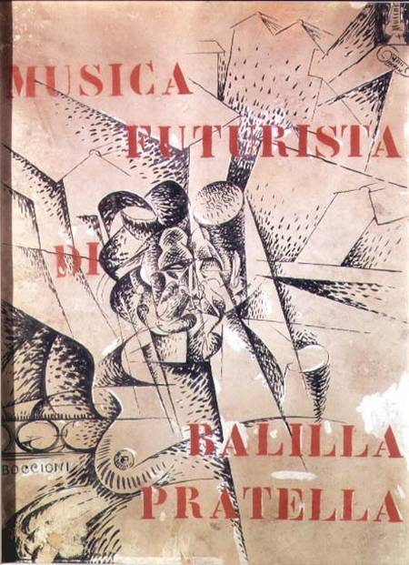Design for the cover of 'Musica Futurista' by Francesco Balilla Pratella (1880-1955) à Umberto Boccioni