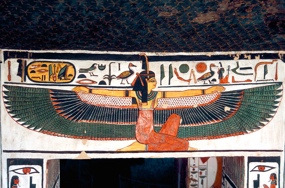 Ancient Egyptian goddess Ma’at, tomb of Queen Nefertari à Artiste inconnu