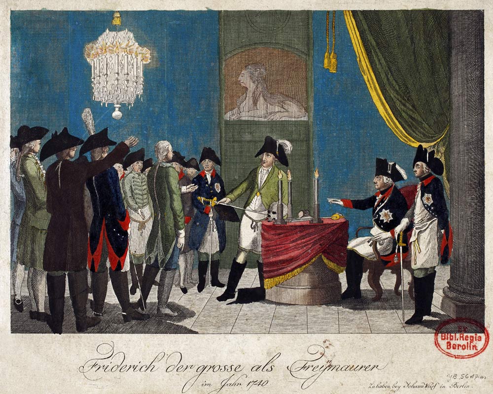 Frederick the Great as Freemason in 1740 à Artiste inconnu