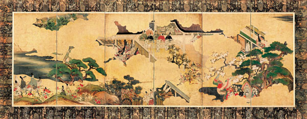 Scenes from The tale of Genji (Genji monogatari) à Artiste inconnu