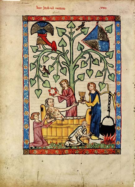 (From the Codex Manesse) à Artiste inconnu