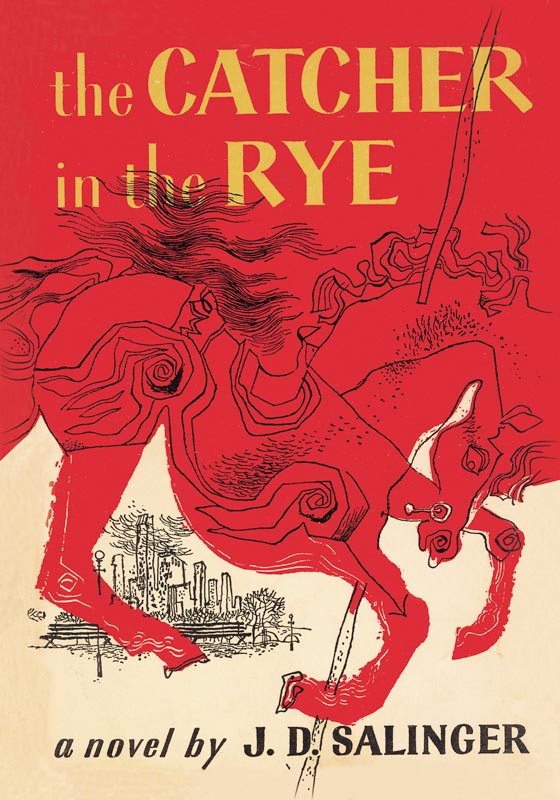 Book Cover of "The Catcher in the Rye" by J. D. Salinger. First Edition à Artiste inconnu