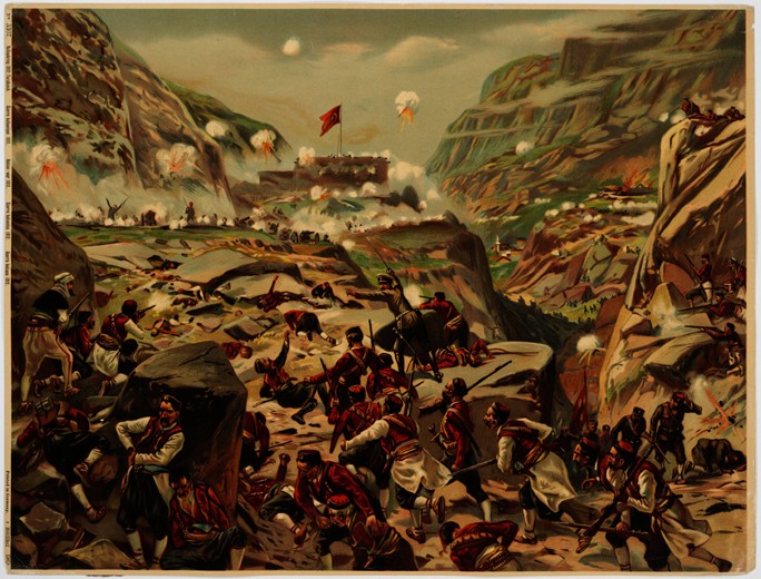 Balkan War. The Battle at Tarabosh à Artiste inconnu