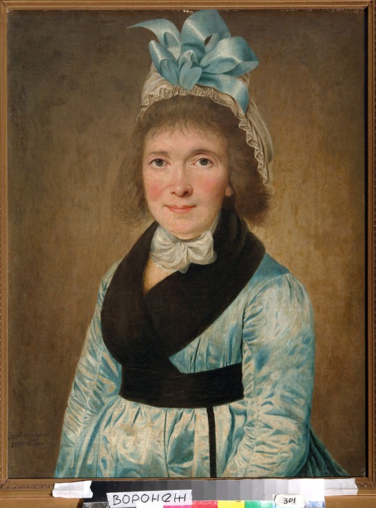 Portrait Of a Woman In a Blue Dress à Artiste inconnu