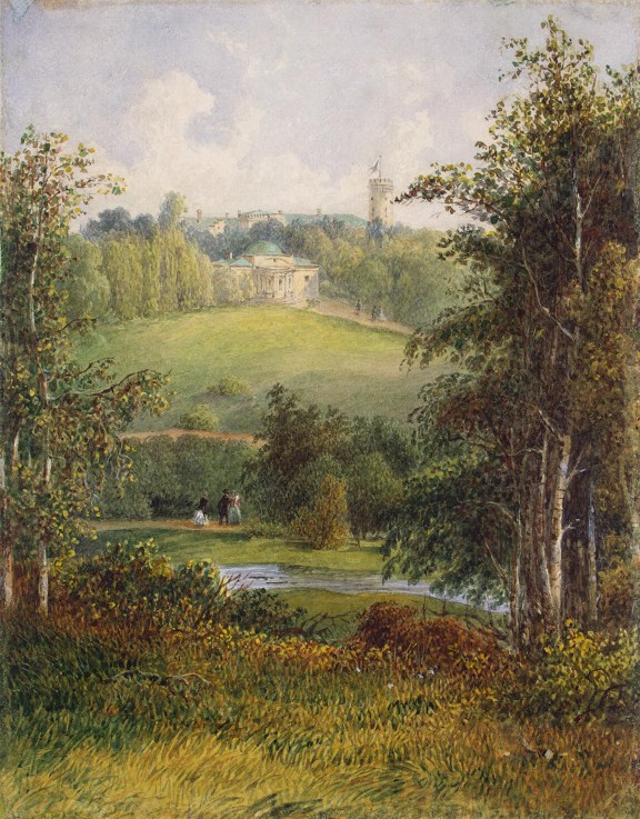 Landscape with the Manor House in the Estate of Gostilitsy near St Petersburg à Artiste inconnu