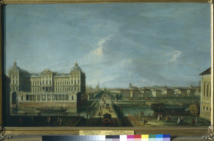 View of the Nevsky Prospekt and the Anichkov Palace à Artiste inconnu