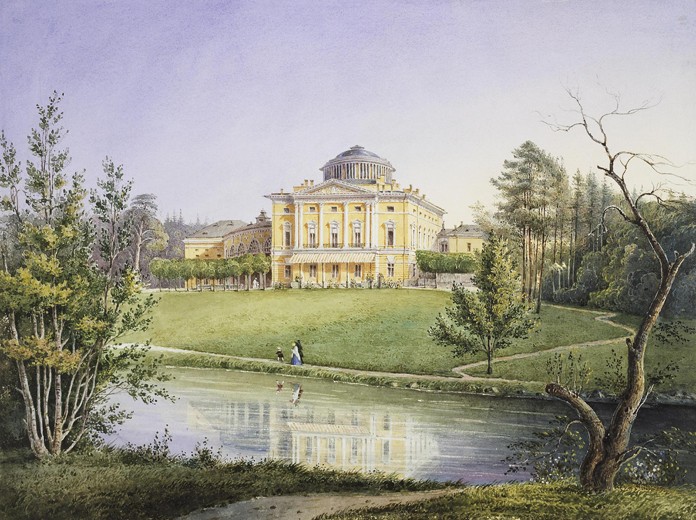 View of the Pavlovsk Palace à Artiste inconnu