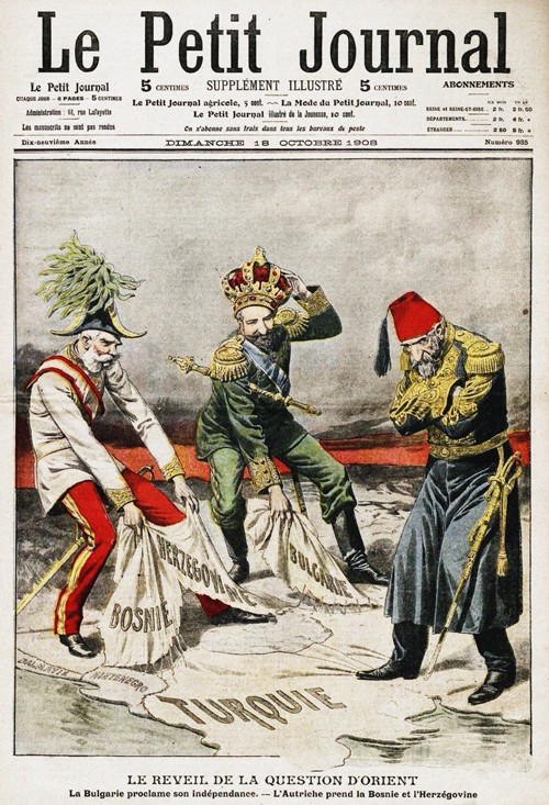 Bosnian Crisis. Cover of the French periodical Le Petit Journal, 18th October 1908 à Artiste inconnu