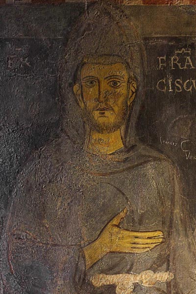 Saint François d'Assise (Détail de son plus ancien portrait) à Artiste inconnu