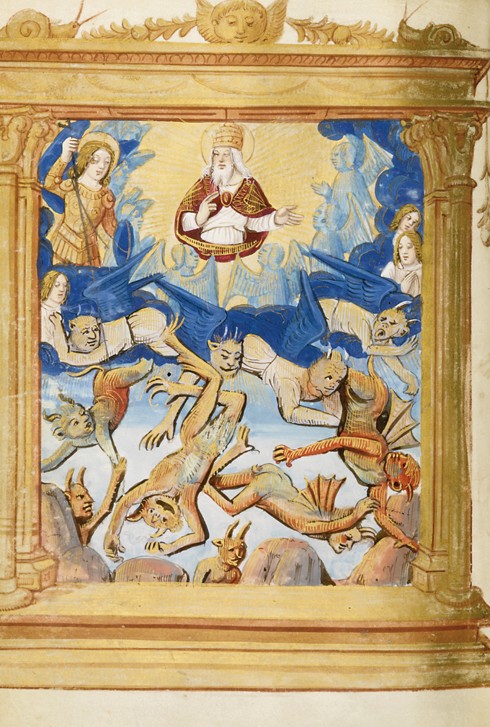 The Fall of Lucifer. From Book of Hours à Artiste inconnu