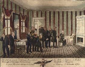The death of Alexander I of Russia in Taganrog on 19 November 1825
