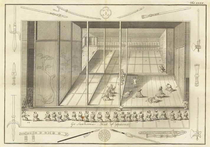 The hall of audience of the Dutch Ambassadors. (From The History of Japan by Engelbert Kaempfer) à Artiste inconnu