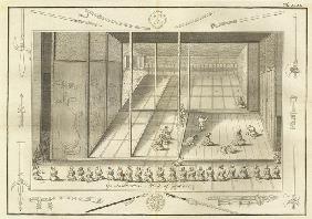 The hall of audience of the Dutch Ambassadors. (From The History of Japan by Engelbert Kaempfer)