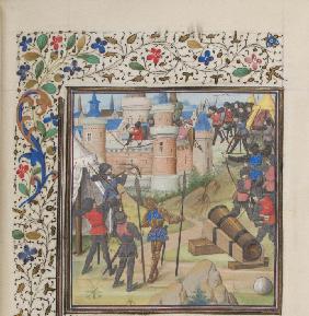 The Siege of Antioch. Miniature from the "Historia" by William of Tyre