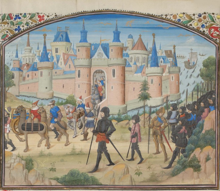 The Siege of Tyre, 1124. Miniature from the "Historia" by William of Tyre à Artiste inconnu