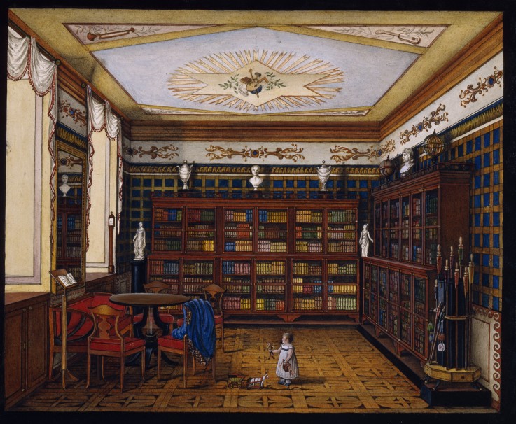 The Library of Count Henryk Ilinsky in Romaniv à Artiste inconnu