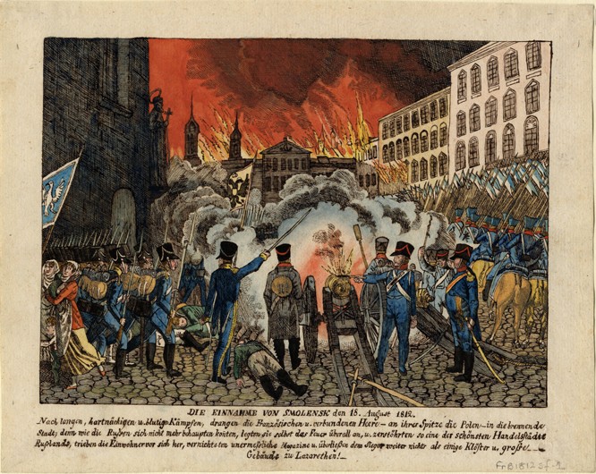 The capture of Smolensk on August 18, 1812 à Artiste inconnu