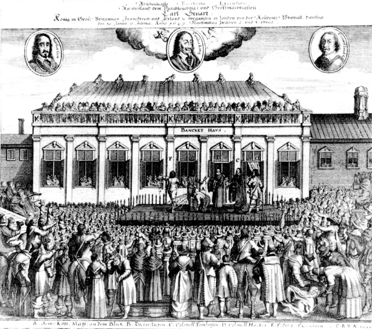 The Beheading of Charles I outside the Banqueting House, Whitehall, London à Artiste inconnu