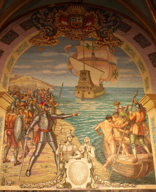 Conquest Of Peru by Francisco Pizarro à Artiste inconnu