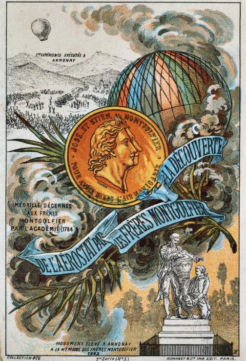 The brothers Montgolfier, 1784 (From the Series "The Dream of Flight") à Artiste inconnu