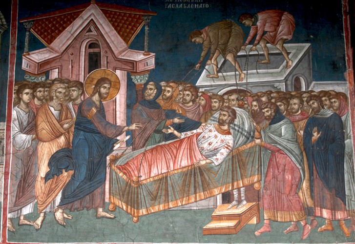 The Healing the paralytic at Capernaum à Artiste inconnu