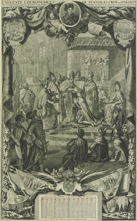 Coronation of Stanislaw I Leszczynski in 1705 à Artiste inconnu