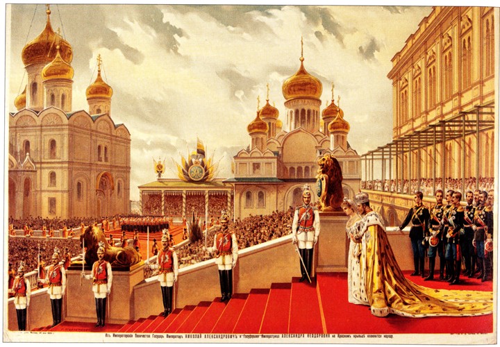 The Coronation Ceremony of Nicholas II. On the Red Porch à Artiste inconnu