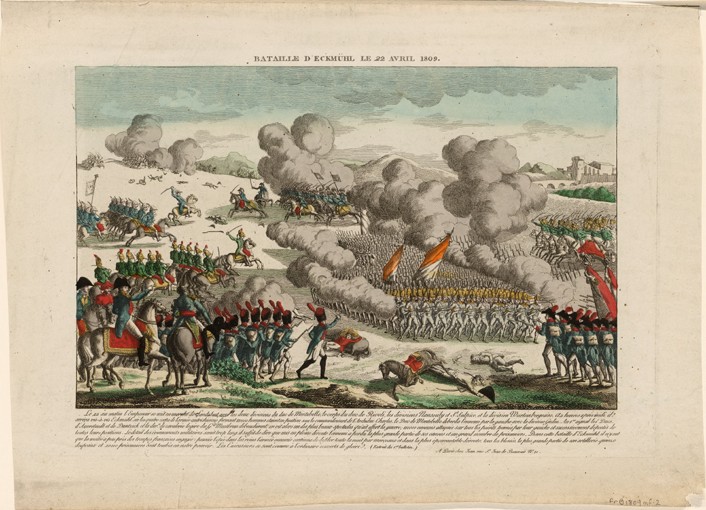 The Battle of Eggmühl on 22 April 1809 à Artiste inconnu
