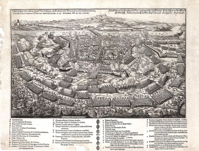 The Battle of Khotyn on 11 November 1673 à Artiste inconnu