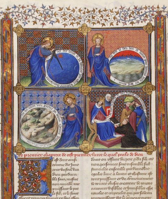 The Creation (From: Livre des propiétés des choses by Barthélémy l'Anglais) à Artiste inconnu