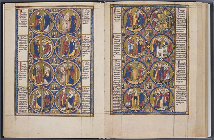 The Creation. Bible moralisée (Codex Vindobonensis 2554) à Artiste inconnu