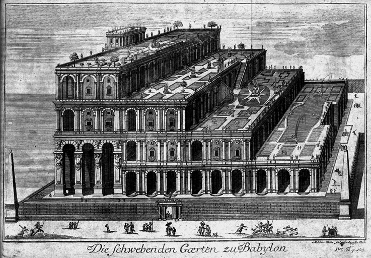 Hanging Gardens of Babylon (from the Book of Humphrey Prideaux) à Artiste inconnu