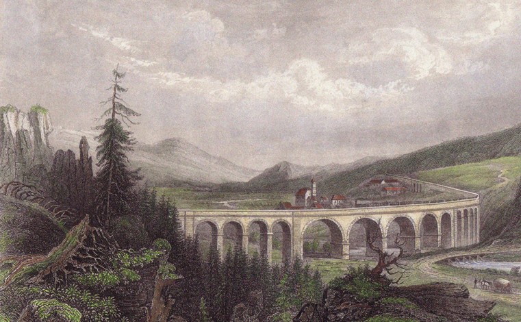 Southern Railway. Viaduct Payerbach, Semmering à Artiste inconnu