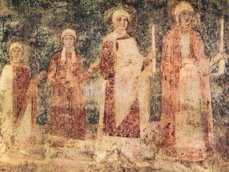 Daughters of Yaroslav the Wise (Anne of Kiev - left) à Artiste inconnu