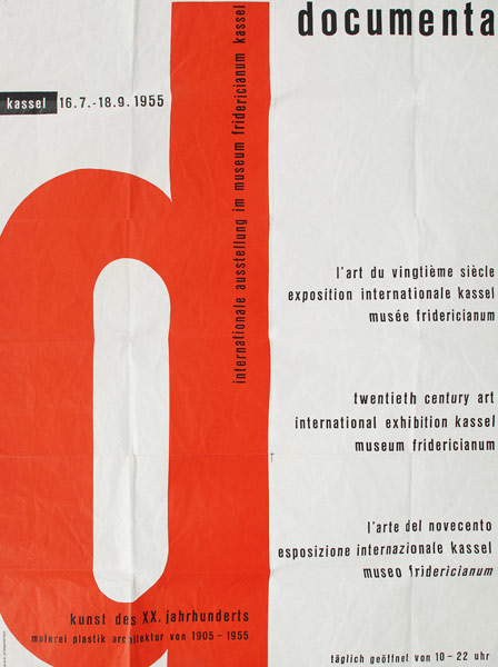 Poster for the First documenta Exhibition in 1955 à Artiste inconnu