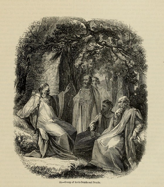 Group of Archdruids and Druids (From the book "Old England: A Pictorial Museum") à Artiste inconnu