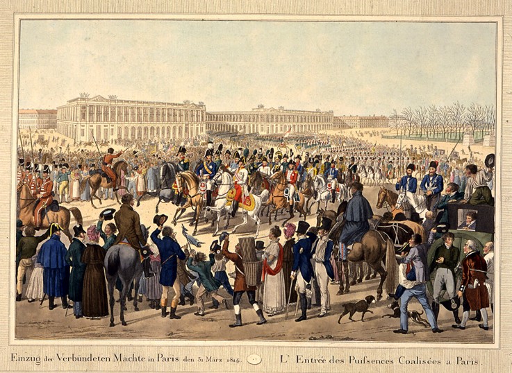 The Coalition army enters Paris on March 31, 1814 à Artiste inconnu