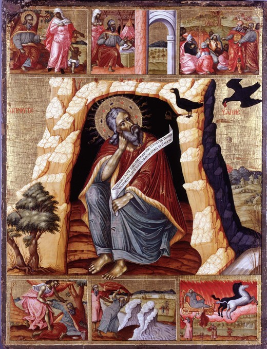 The Prophet Elijah in the Wilderness with Scenes from His Life à Artiste inconnu