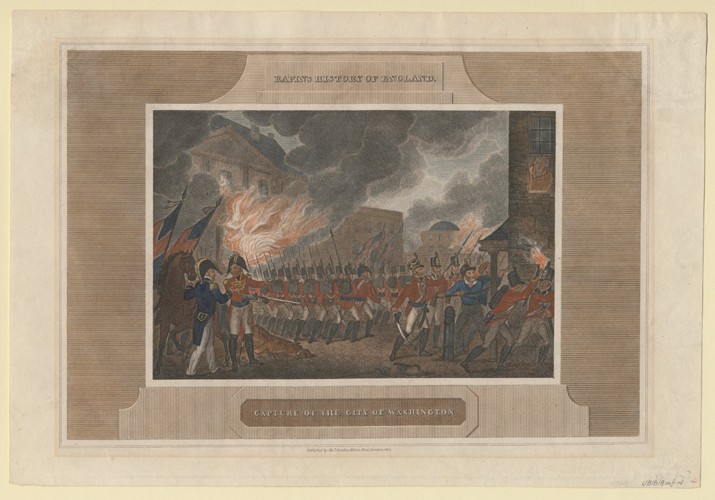 Capture and Burning of the city of Washington à Artiste inconnu