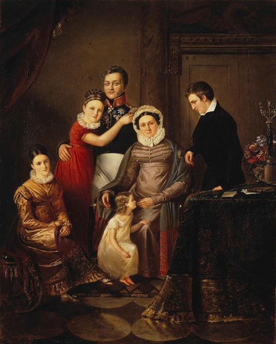 Portrait of the Family of Prince Nikolay Repnin-Volkonsky à Artiste inconnu