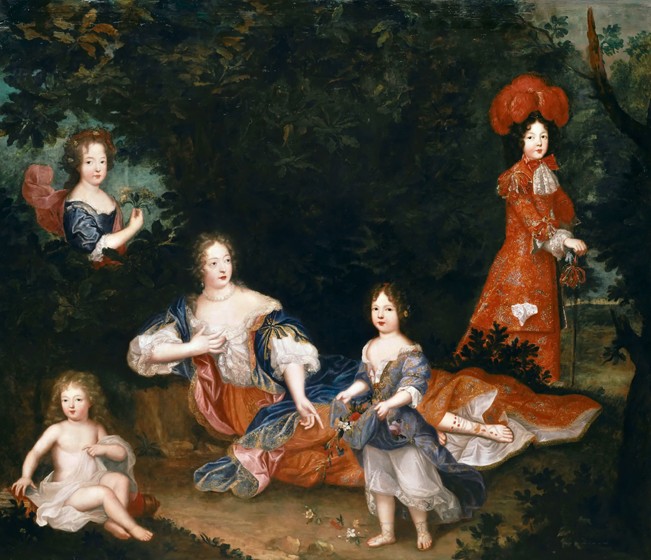 Françoise-Athénaïs de Rochechouart, marquise de Montespan (1640-1707) and her children à Artiste inconnu