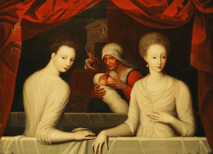 Gabrielle d'Estrées and one of her sisters, duchesse de Villars à Artiste inconnu