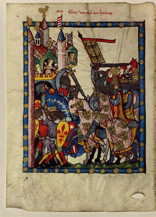 Count Wernher von Homberg (From the Codex Manesse) à Artiste inconnu