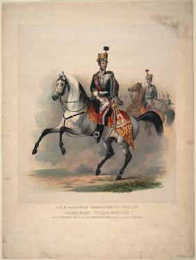 Grand Prince Alexander Nikolayevich as colonel-in-chief of the Austrian 4th Hussar Regiment