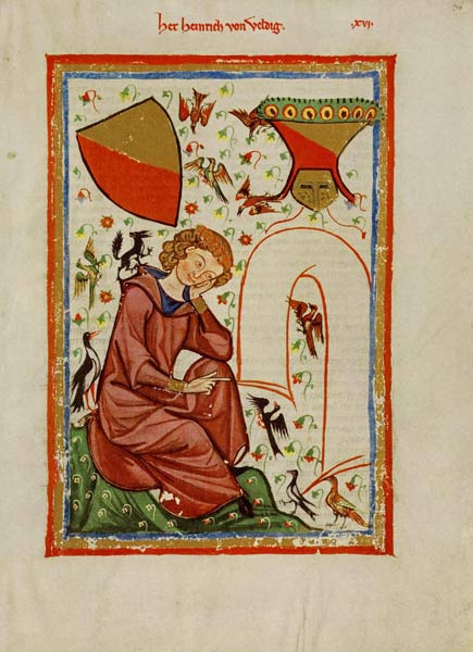 Heinrich von Veldeke (From the Codex Manesse) à Artiste inconnu