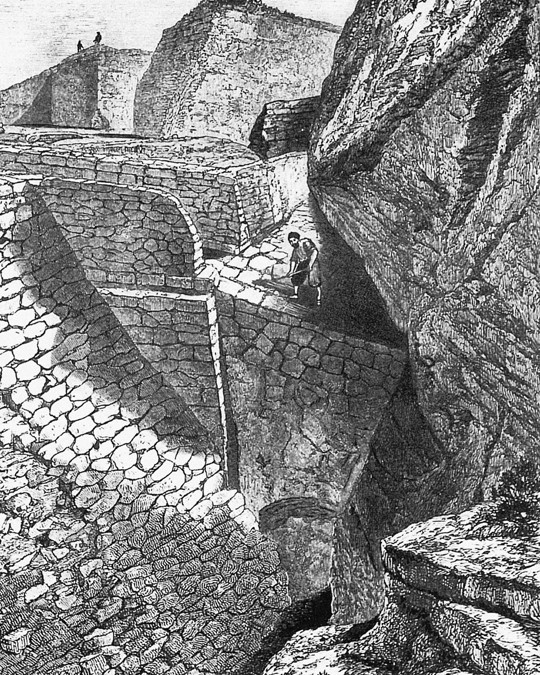 Heinrich Schliemann's excavation at Troy. (From: Gods, Graves, and Scholars by C. W. Ceram) à Artiste inconnu