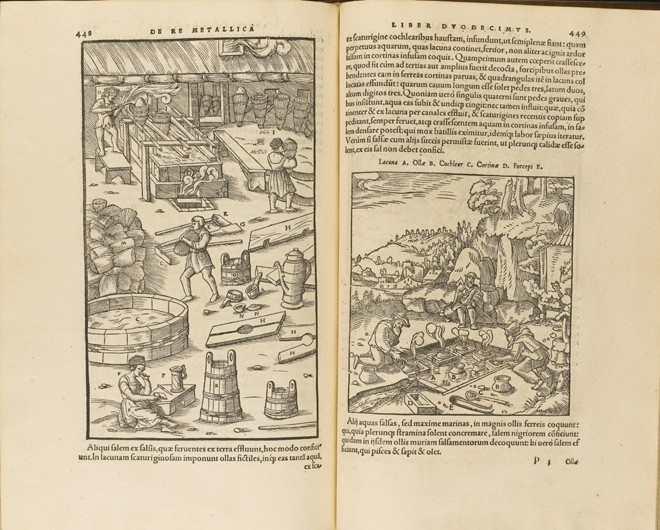 Illustration from De re metallica libri XII by Georgius Agricola à Artiste inconnu