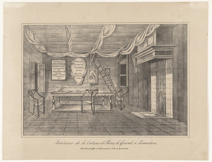 Interior of the Czar Peter House in Zaandam, 1697 à Artiste inconnu