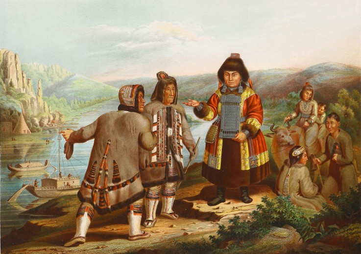 Yakuts at the Lena River (From T de Pauly's "Description ethnographique des peuples de la Russie") à Artiste inconnu